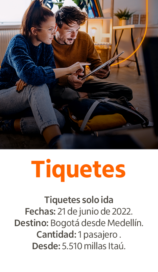 Viajes Itaú - Tiquetes